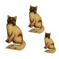 Long Haired Cat with Fluffy Tail - MDF Wood Shape