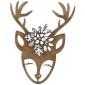 Whimsical Reindeer Outline - MDF Christmas Floral Wood Shape