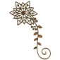 Poinsettia, Holly & Berry Corner Flourish - MDF Lace Cut Wood Shape