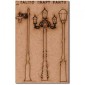 Sheet of Mini MDF Wood Lamp Posts - Style 2