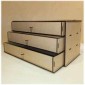 Stackable Storage Kit - Double - 3 Drawers with Dividers