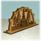 3D Winter Church & Forest MDF Wood Scene