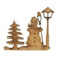 Snowman & Lamp Post Scene - MDF Wood Shape
