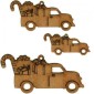 Vintage Truck with Gifts & Treats - MDF Wood Shape