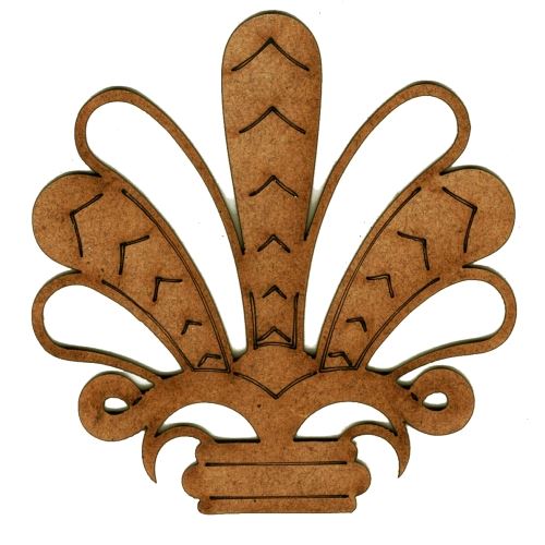 Art Deco & Nouveau Wood Shape Ornament Style 50