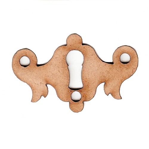Flourish Keyhole Escutcheon Wood Shapes for altered art and crafts