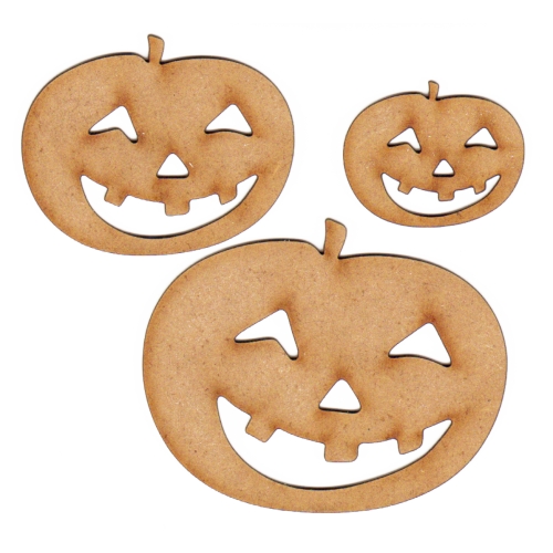 2mm MDF Wood Pumpkin Craft Shape Various Sizes Halloween