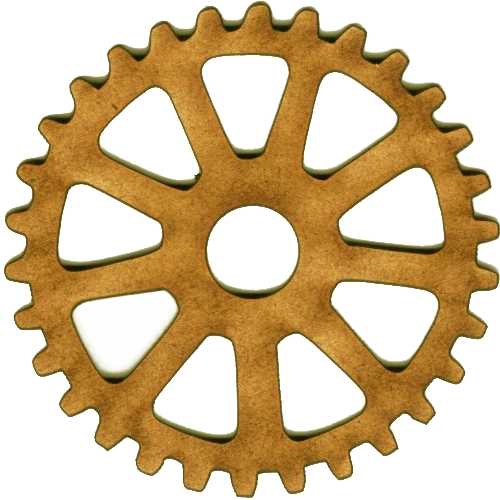 wooden cog shape style 2 for altered art and craft projects