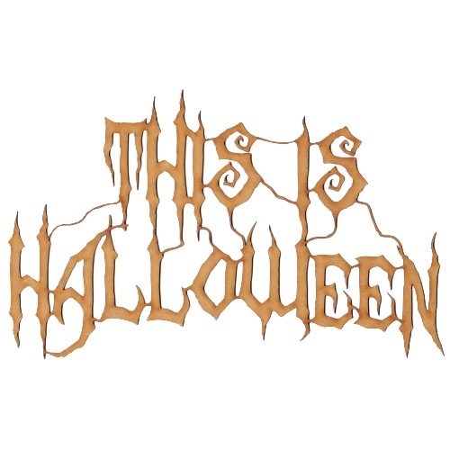 This is Halloween, laser cut wood words for altered art and crafts