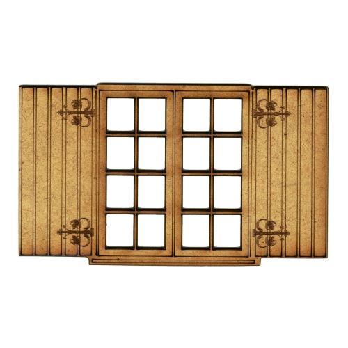 Shuttered Window MDF Wood Shape