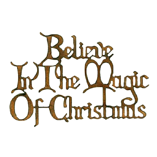 believe in the magic of christmas wood words christmas card font words christmas card