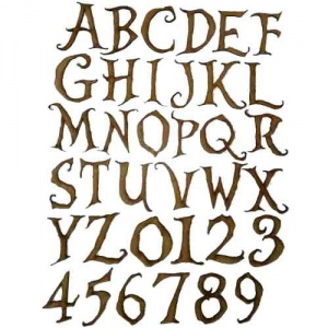 MDF Letters & Numbers - Alice in Wonderland Font