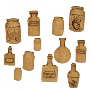 apothecary jars body parts mdf add on sheet apathocary