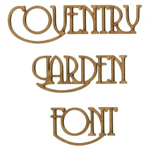 Coventry Garden MDF Wood Font - Create A Word - Max 12 Letters