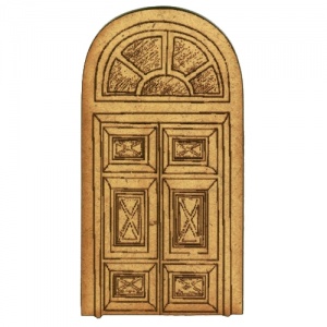 Panelled Door with Arched Windows - MDF Wood Shape