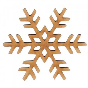 Snowflake MDF Wood Shape Style 5