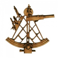 Ships Sextant MDF Wood Shape - Style 2