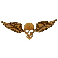 Flying Skull with Angel Wings - MDF Wood Shape