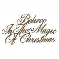 Believe In The Magic of Christmas - Wood Words in Ancestry Font