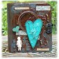 Primitive Heart  - Mixed Media Boards & Plaques