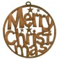Merry Christmas Bauble - Decorative MDF & Birch Ply Wood Words - LARGE