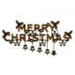 Merry Christmas & Stars - Decorative MDF & Birch Ply Wood Words - LARGE
