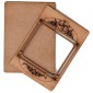 Plain ATC Wood Blank with Engraved Floral Frame