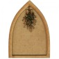 Gothic Arch ATC Wood Blank with Mistletoe Frame
