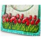 Plain ATC Wood Blank with Field of Tulips Frame