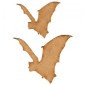Flying Bat Silhouette - MDF Wood Shape Style 3