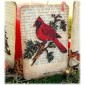 Cardinal on Snowy Fir Bough - MDF Bird Wood Shape