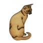 Sitting Cat with Curled Tail - MDF Wood Shape