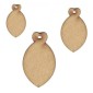 Plain Teardrop Christmas Bauble - MDF Wood Shape