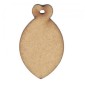 Plain Teardrop Christmas Bauble - MDF Wood Shape