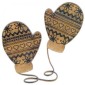 Pair of Mittens - Christmas Pattern MDF Wood Shape