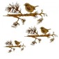 Robin on Winter Fir Bough - MDF Bird Wood Shape
