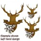 Stag Head with Banner - MDF Christmas Floral Wood Shape