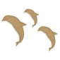 Jumping Dolphin MDF Wood Shape - Style 02