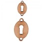 Oval Keyhole Escutcheon MDF Wood Shape x 2