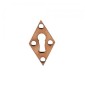 Diamond Keyhole Escutcheon MDF Wood Shape x 2
