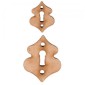 Wave Keyhole Escutcheon MDF Wood Shape x 2