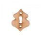 Wave Keyhole Escutcheon MDF Wood Shape x 2