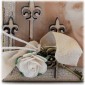 Fleur De Lis Wrought Iron Style Fence Panel - MDF Wood Shape