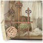 Fleur De Lis Wrought Iron Style Fence Panel - MDF Wood Shape