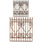 Post & Swirl Wrought Iron Style Fence Panel - MDF Wood Shape