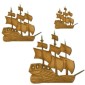 Galleon Boat MDF Wood Shape - Style 7