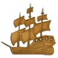 Galleon Boat MDF Wood Shape - Style 7