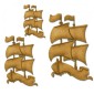 Galleon Boat MDF Wood Shape - Style 9