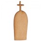Tall Gravestone Silhouette with Cross - MDF Wood Shape