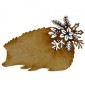 Hedgehog - MDF Christmas Floral Wood Shape